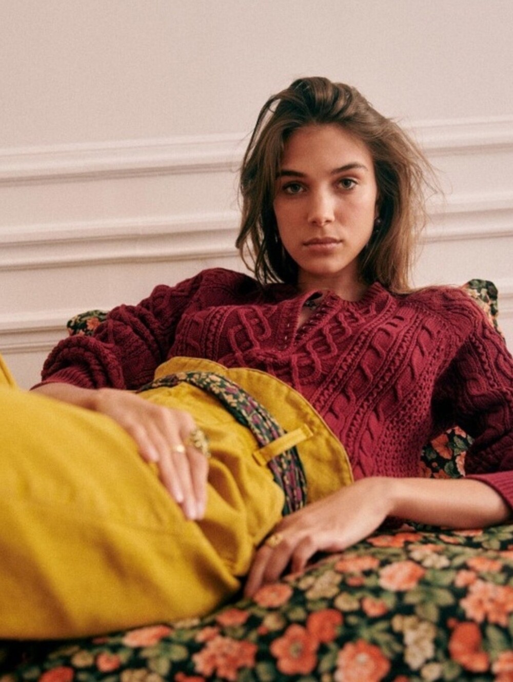 Rare! Sezane Bree Jumper Sweater in Cherry Size XS